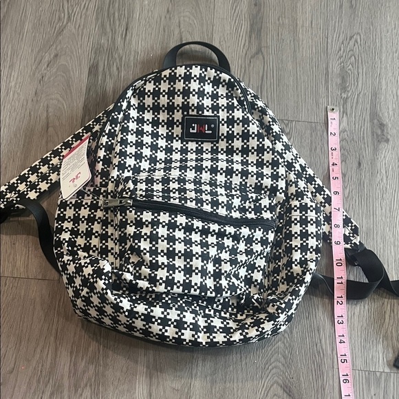 Chic Black and White Patterned Backpack from japan ❤️ main image 5